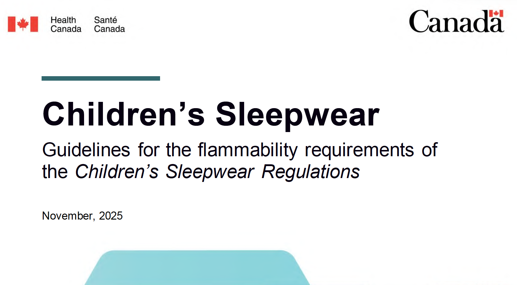 Health Canada updates children's sleepwear regulatory guide